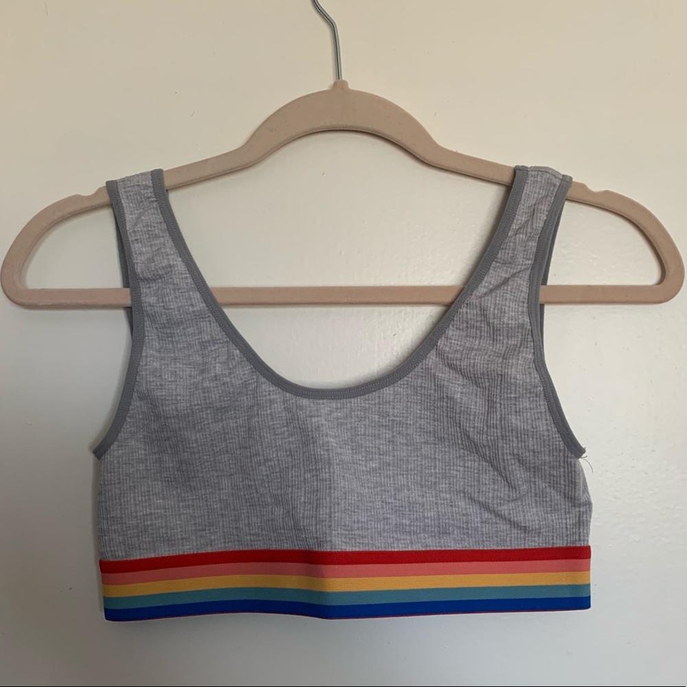 F21 Rainbow Trim Unline Bralette
